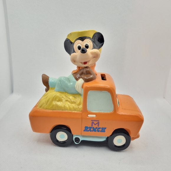 Vintage Mickey Mouse Disney Bank Cowboy rancher
